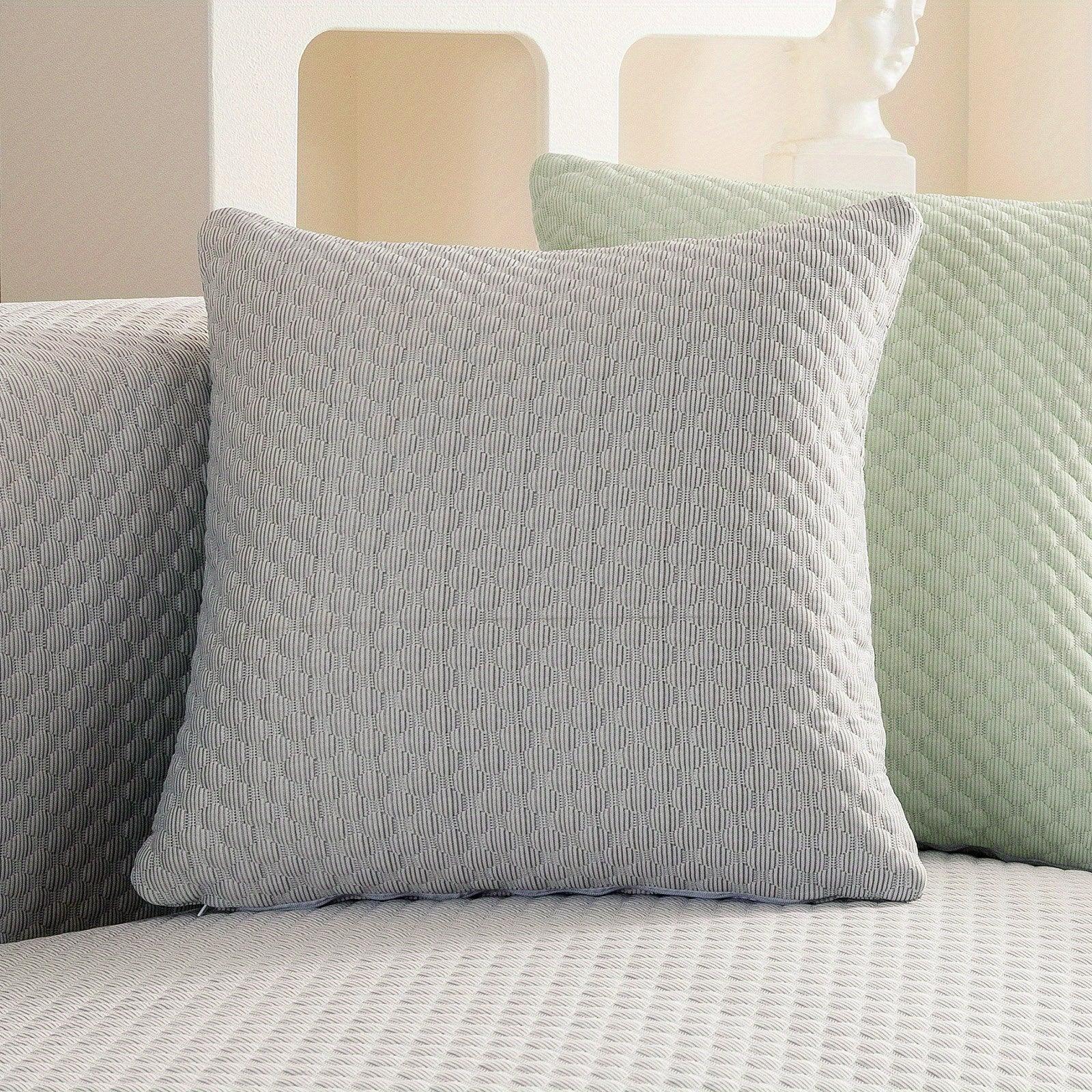 Breathable Ice Silk Light Gray Couch Cover - Cooling & Anti-Scratch