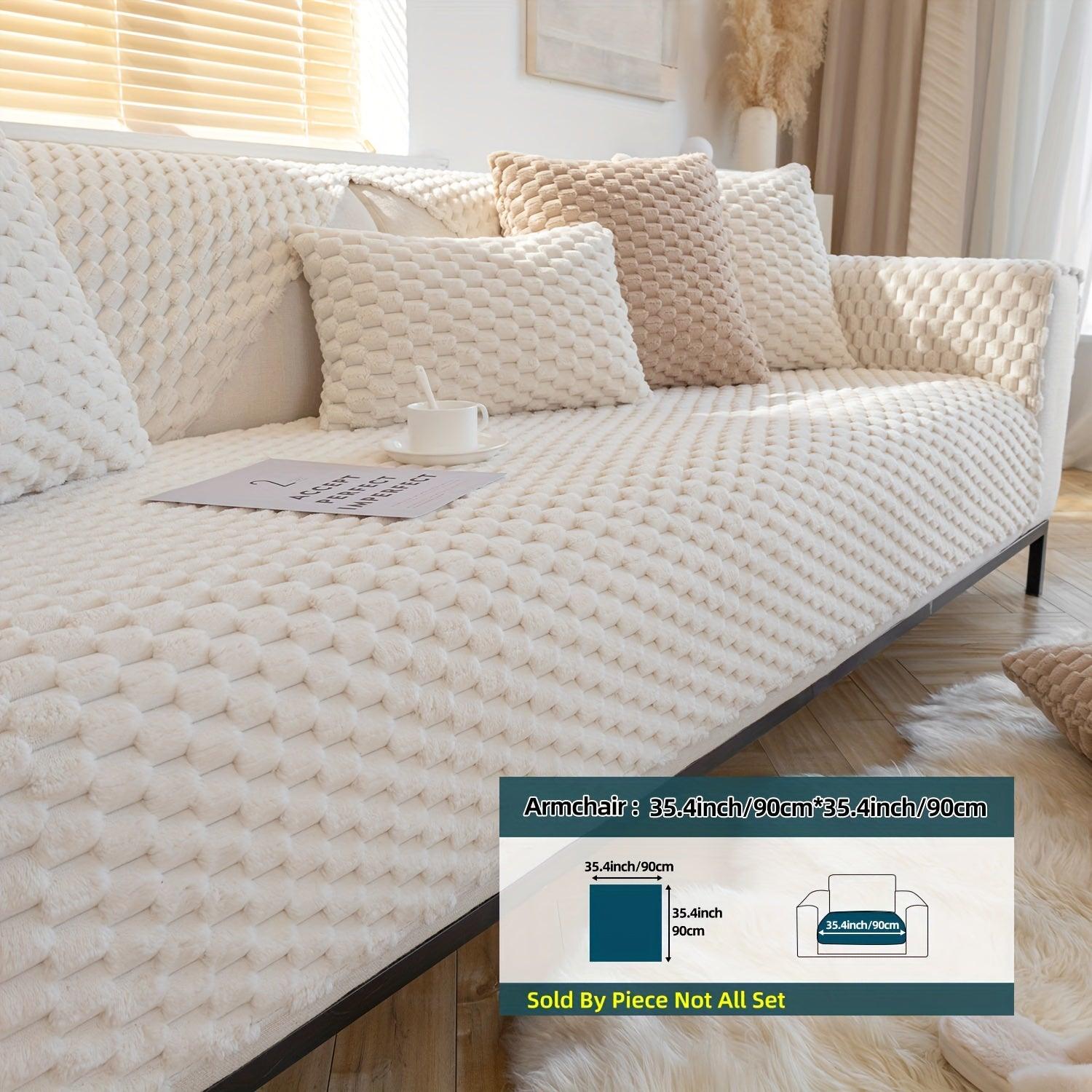 Plush Nordic Sofa Slipcover