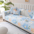 Boho Style Ice Silk Latex Sofa Cover Slipcover | Dog Hair Couch Cover