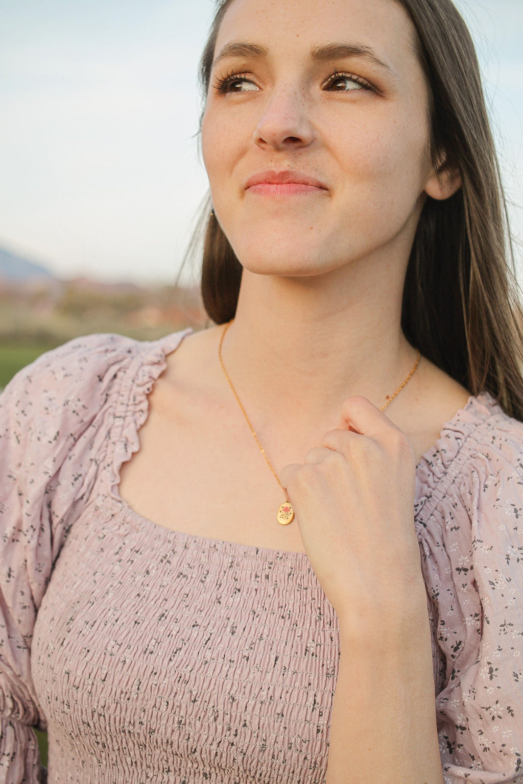 Irene Necklace in Red and Gold