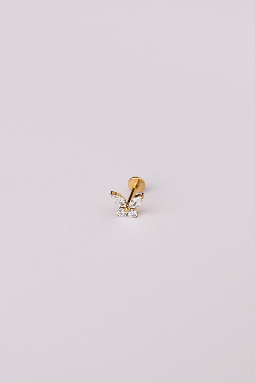 Crystal Butterfly Flat Back Stud