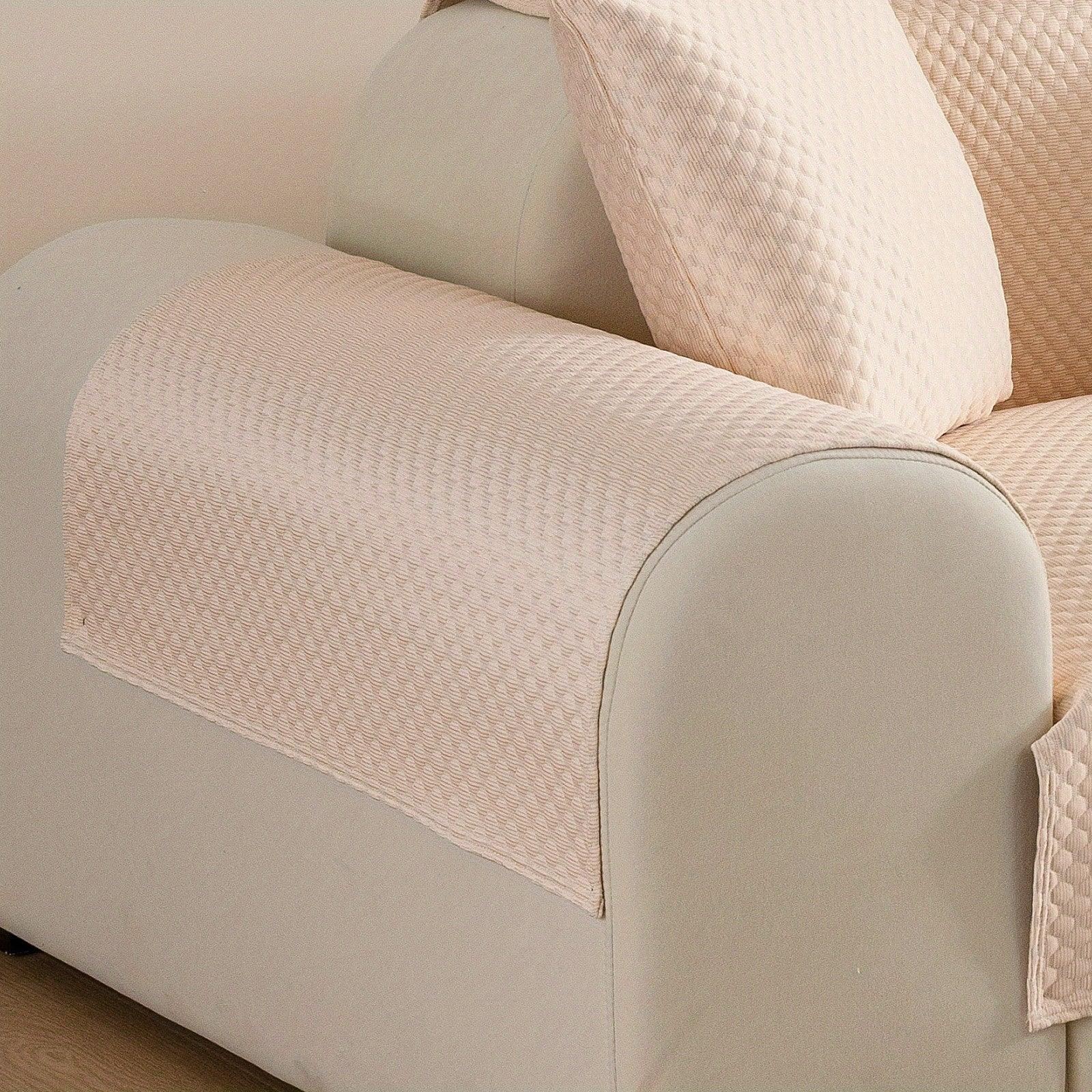 Breathable Ice Silk Light Gray Couch Cover - Cooling & Anti-Scratch